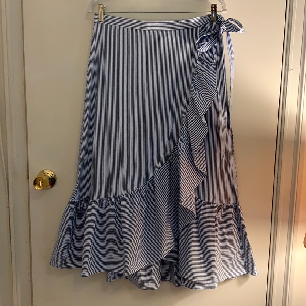 J. Crew Midi Ruffled Skirt